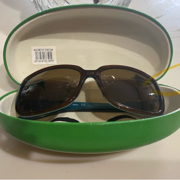 KATE SPADE NEW YORK LULUS SUNGLASSES TURQUOISE / BROWN WITH HARD CASE NWOT - Picture 7 of 12